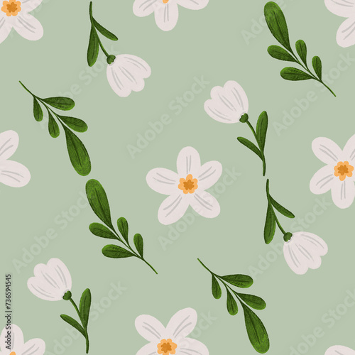 Spring flowers seamless pattern. Perfect for packaging  patterns  prints  textile design.