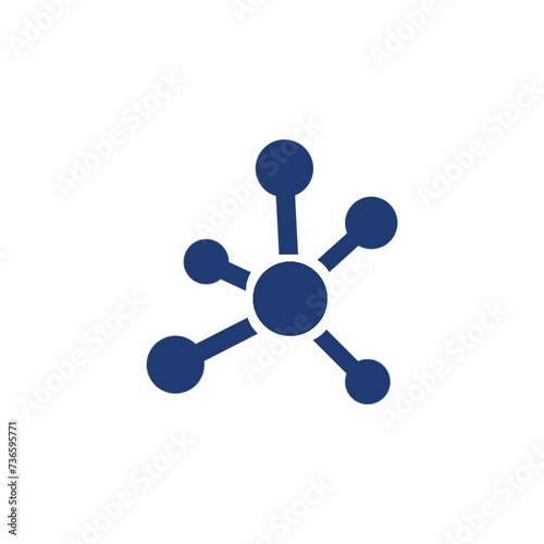 Business Network icon. Structure icon. Isolated on white background. Flat design. 