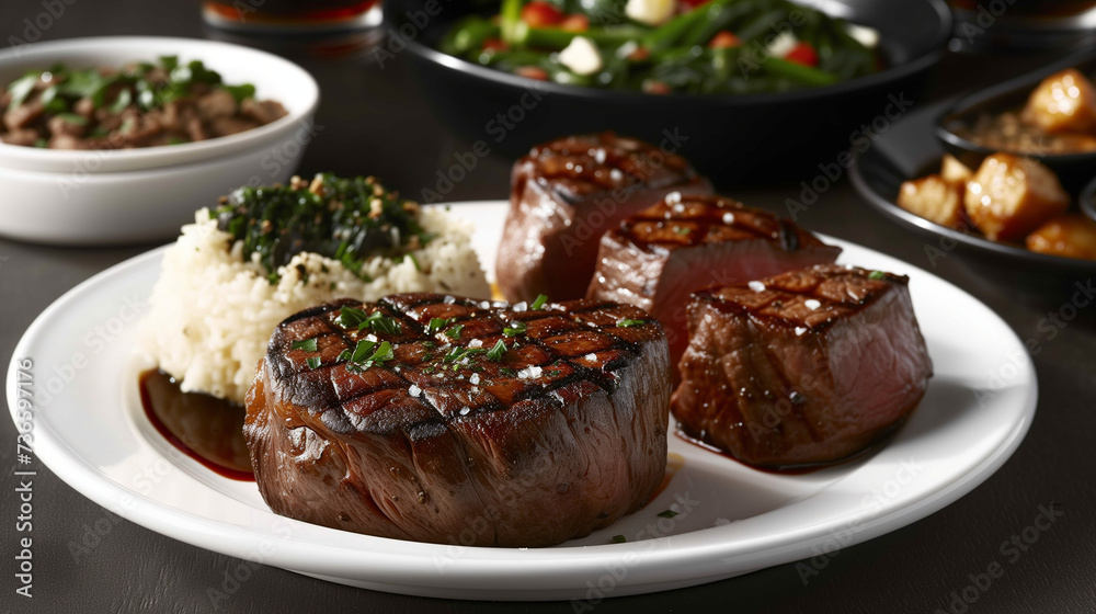 Elegant Steak Dinner Presentation Elegant Steak Dinner Presentation
