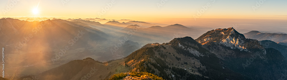 Sonnenuntergang vom Wendelstein Sonnenuntergang vom Wendelstein
