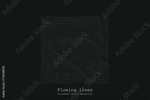 Abstract Line Matrix Pattern. Noise Flow Dynamic.
