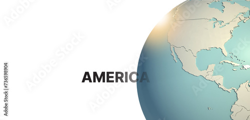 America.
3d rendering Globe...