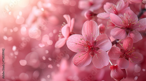 cherry blossom pink background for spring