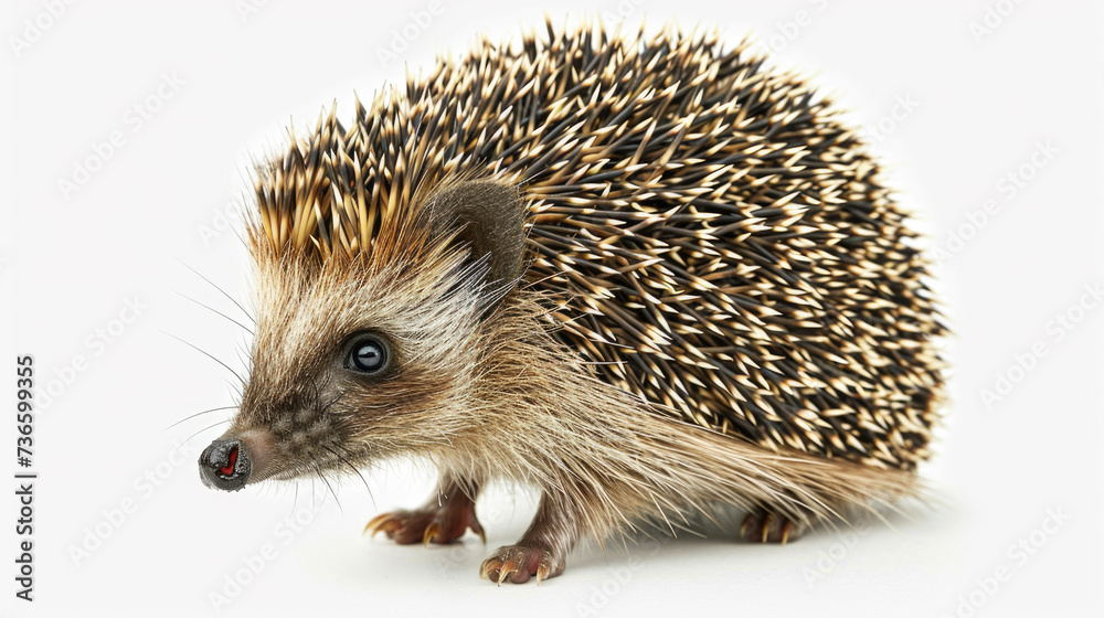 Close Up of Small Hedgehog on White Surface Close Up of Small Hedgehog on White Surface