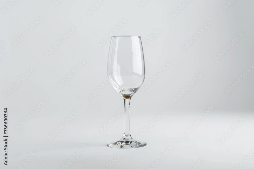 Empty wine glass bottle on an isolated white background 