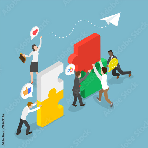 3D Isometric Flat Vector Illustration of Workplace Motivation, EVP, Employee Value Proposition