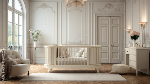 Classic style baby crib