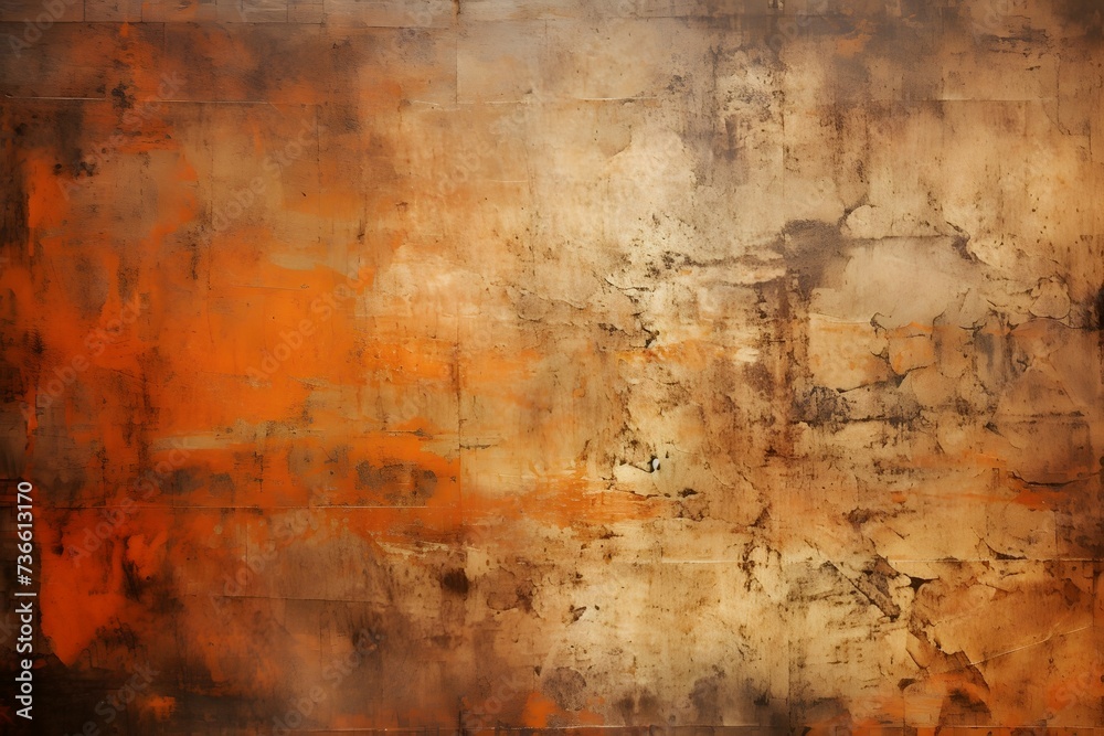 PC0007280 distressed texture, orange tone, high detailed, high quality scene, fresco art style, high resolution, clean detailed