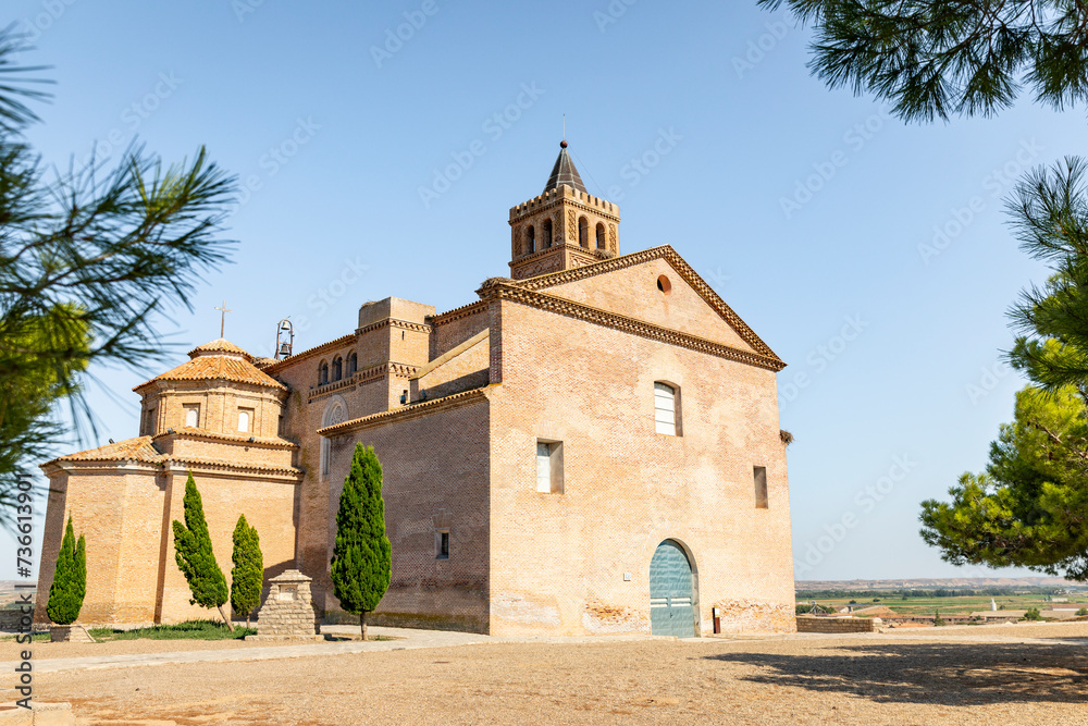 Fototapeta premium church of the Assumption (El Piquete) in Quinto town, province of Zaragoza, Aragon, Spain