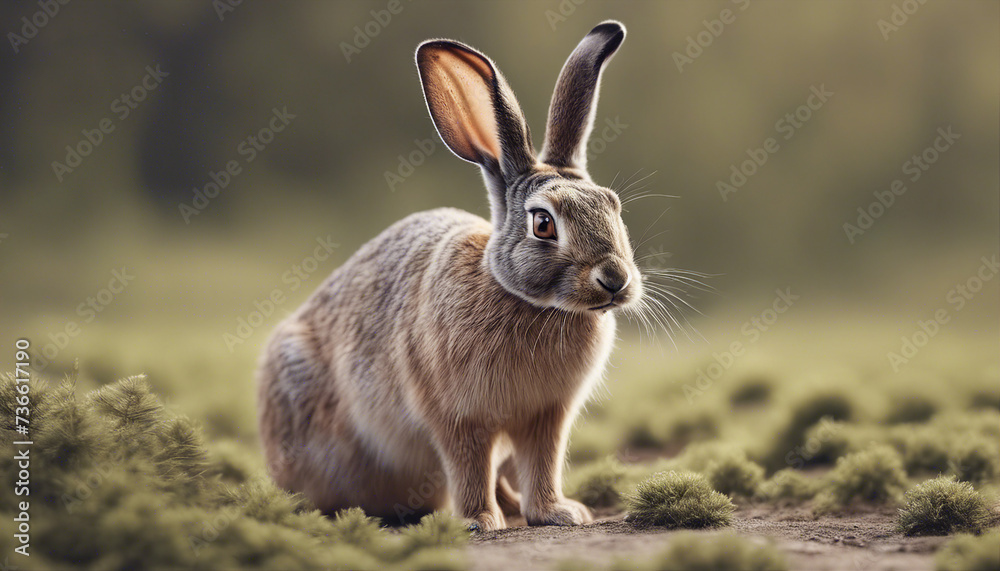 full body of a Lepus europaeus, isolated white background
full body of a Lepus europaeus, isolated white background