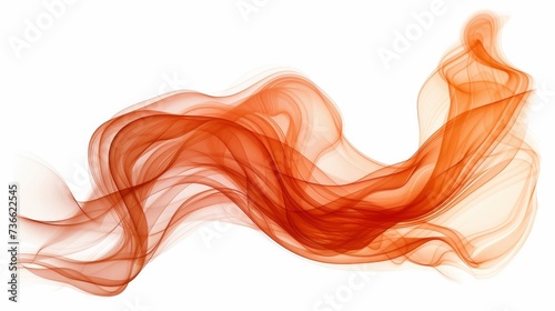 Abstract red and orange delicate soft waves flowing design background for modern digital art concept