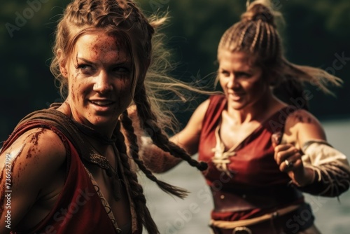 Bold female viking: a glimpse into the fierce world of Nordic shieldmaidens, showcasing strength, bravery, and the untold stories of Viking warrior women in the pages of history and myth.