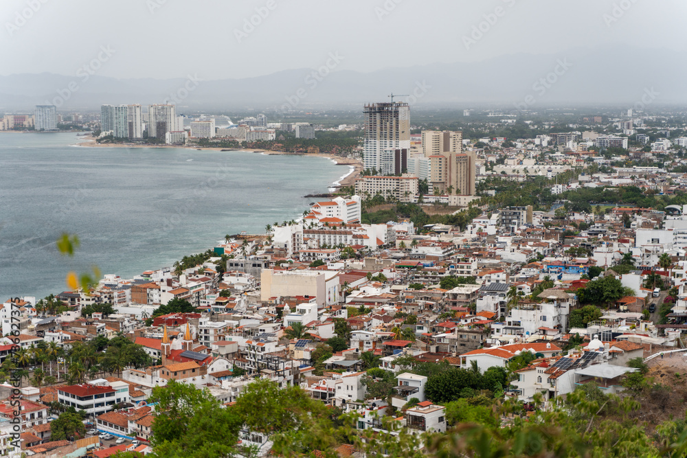 Scenic view over Puerto Vallarta in Mexico from lookout