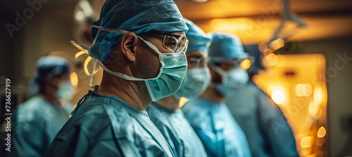 Professional surgeon performing a surgical operation in a modern hospital operating room
