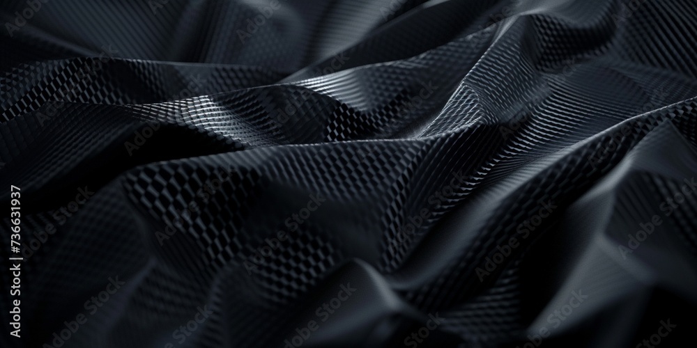 Naklejka premium Black carbon background abstract polygon. Fashion luxury