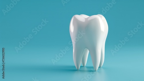 3d dental illustration rendered isolated on blue pink tooth teeth