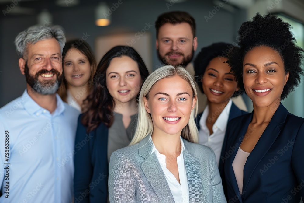 Group portrait of smiling business people Group portrait of smiling business people