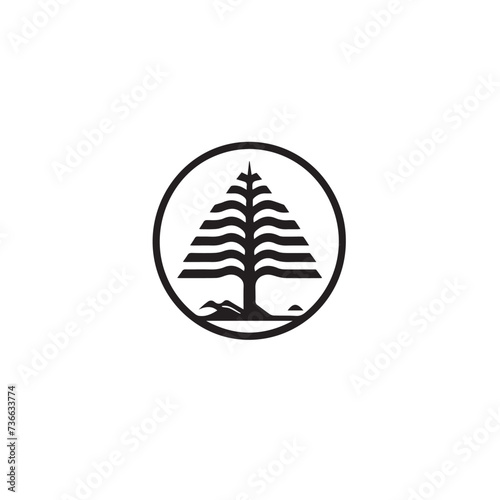 Pine tree in cartoon  doodle style . Image for t-shirt  web  mobile apps and ui. Isolated 2d vector illustration in logo  icon  sketch style  Eps 10  black and white. AI Generative