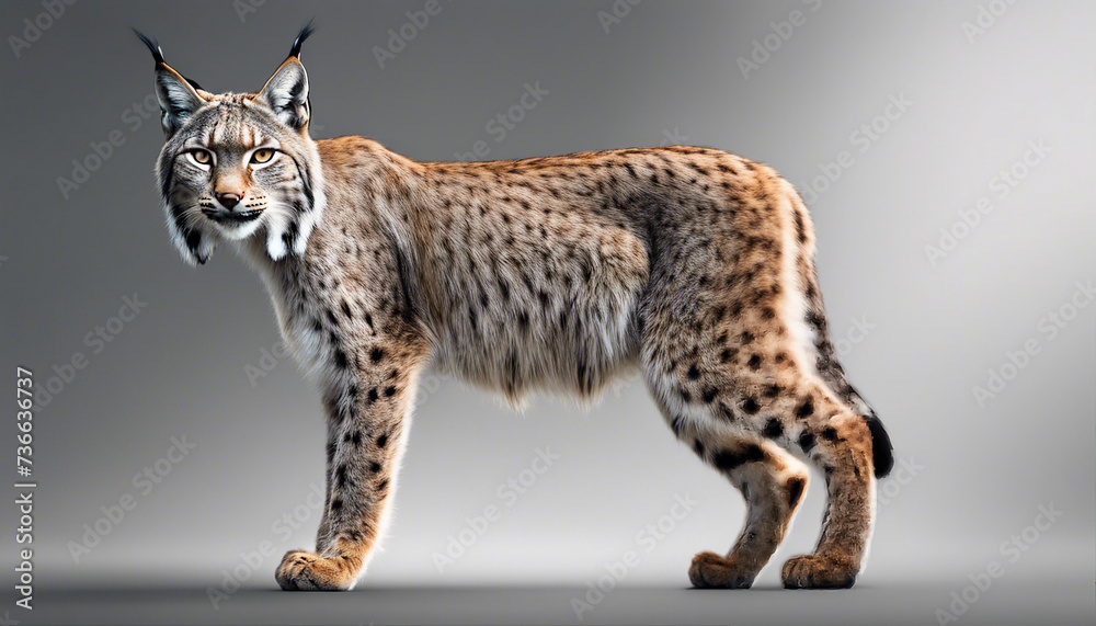 full body of lynx, isolated white background
full body of lynx, isolated white background