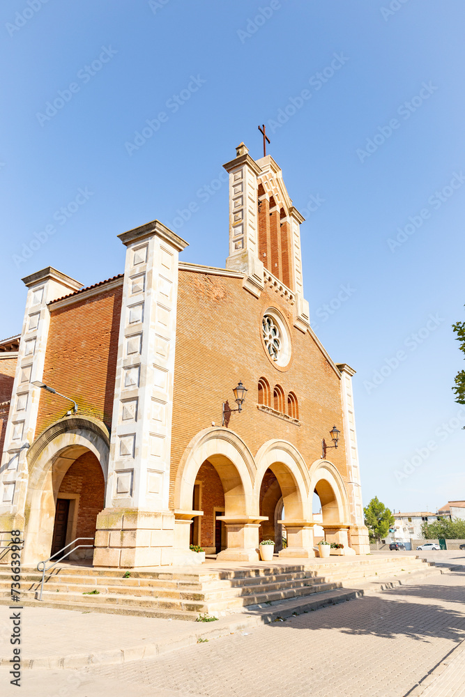 the new Church of the Assumption in Quinto town, province of Zaragoza, Aragon, Spain