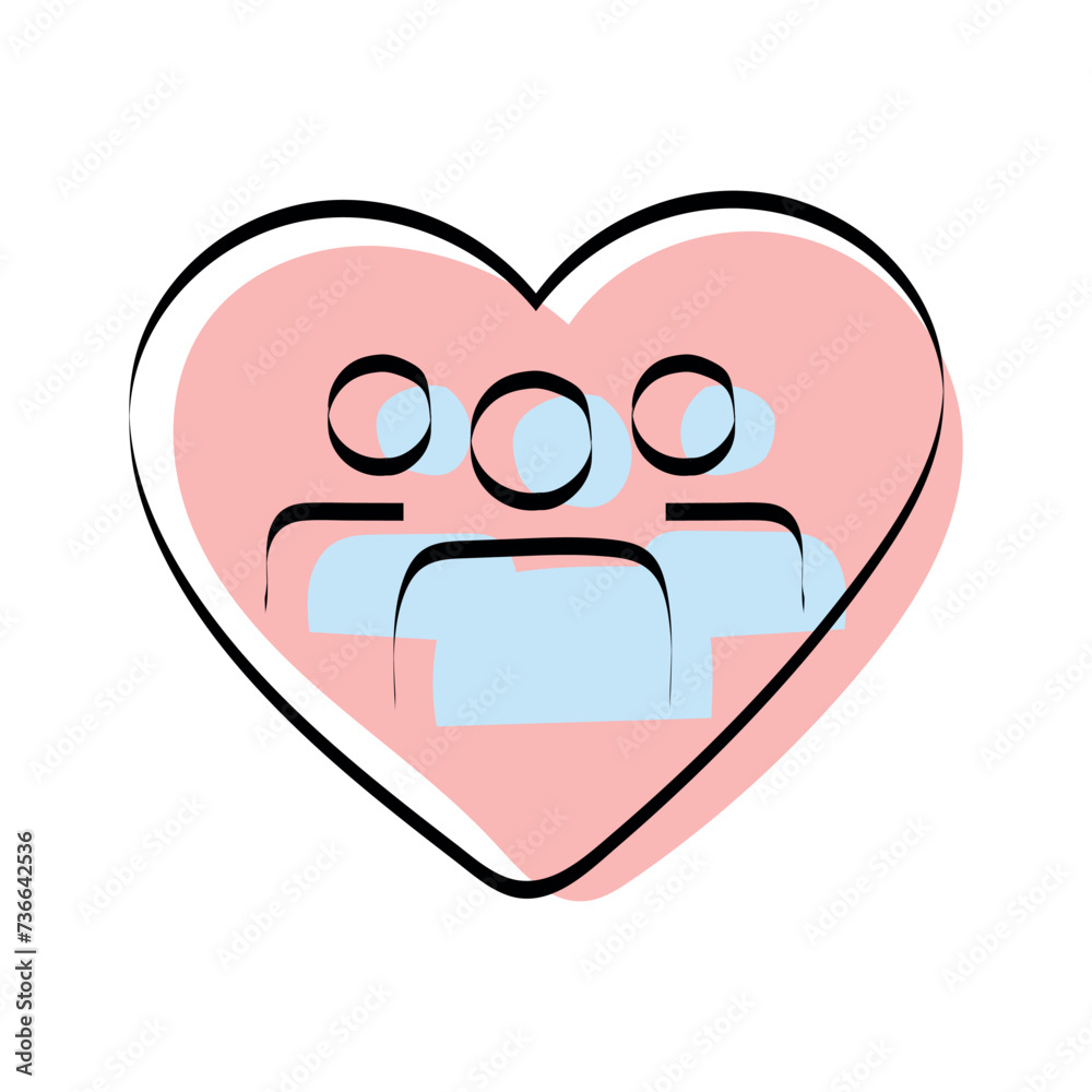 A heart. love. a symbol of love. red. guy. young woman. to stretch out. arm. valentine card. the icon. doodle. colored. vector. on a white background. flat. A heart. love. a symbol of love. red. guy. young woman. to stretch out. arm. valentine card. the icon. doodle. colored. vector. on a white background. flat.