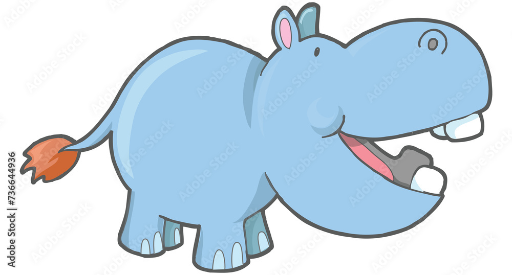 cute Hippopotamus safari animal png art cute Hippopotamus safari animal png art