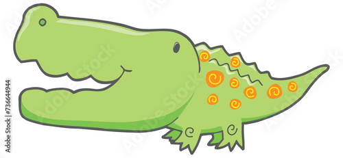 Cute Baby Alligator Png Art