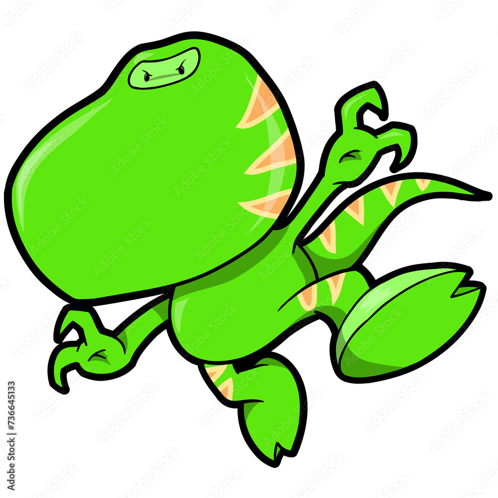 Naklejka premium ninja dinosaur png art
