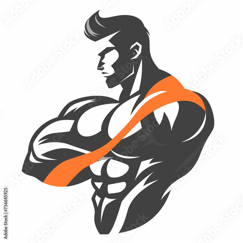 Fitness logo design modern vector art on white background