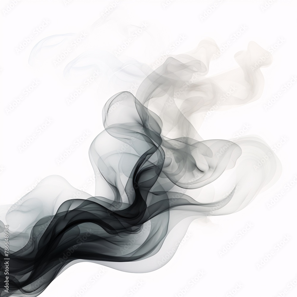 a black and white smoke