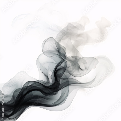 a black and white smoke