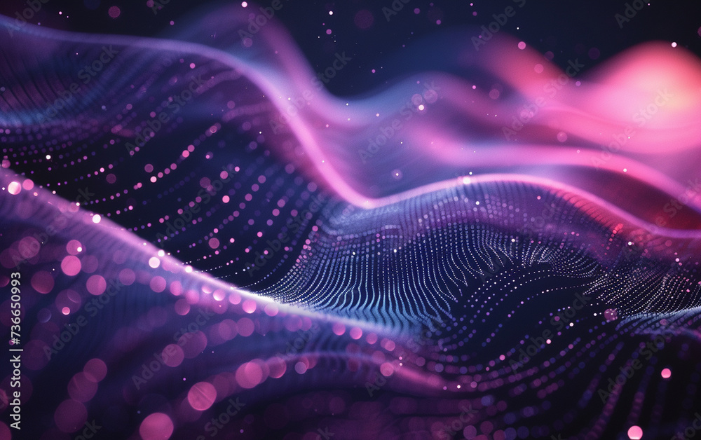 Abstract Waving Particle Technology Background Design. Abstract wave moving dots flow particles Abstract Waving Particle Technology Background Design. Abstract wave moving dots flow particles