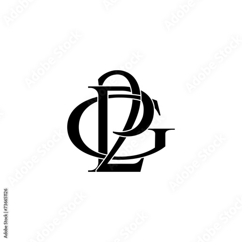 Fototapeta Naklejka Na Ścianę i Meble -  p2g lettering initial monogram logo design