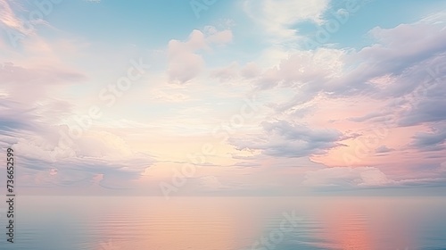photo, sky with many clouds over the sea