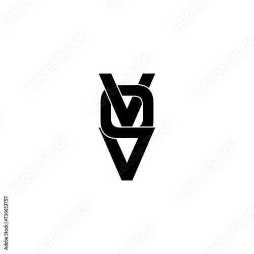 vov lettering initial monogram logo design photo