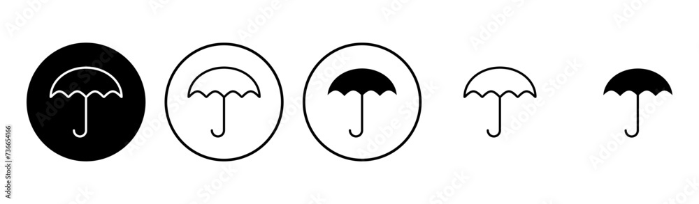 Umbrella icon set. umbrella sign icon Umbrella icon set. umbrella sign icon