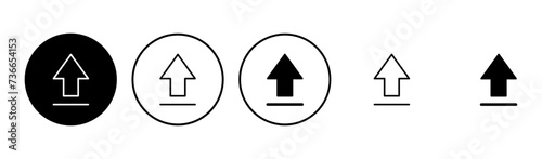 Upload icon set. load data symbol