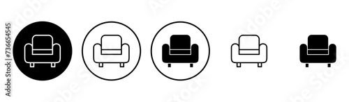 Sofa icon set. sofa icon illustration