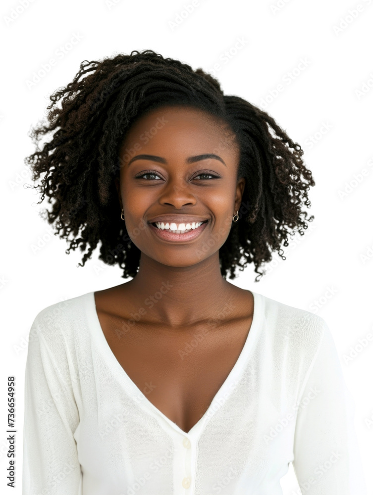 Young and attractive African American transparent background Young and attractive African American transparent background
