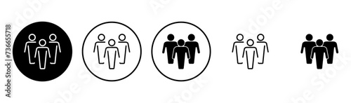 People icon set. person icon vector. User Icon vector. team symbols