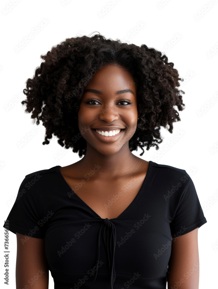 Young and attractive African American transparent background Young and attractive African American transparent background