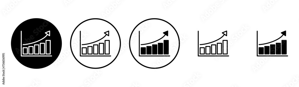 Growing graph Icon set. Chart icon. diagram icon Growing graph Icon set. Chart icon. diagram icon