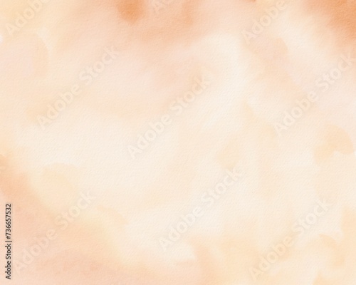Nude gradient abstract watercolor texture background. Beige watercolour pattern. Pastel peach fuzz color pallet watercolor brush texture. Autumn water color surface