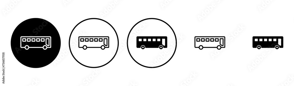 Bus icon set. bus vector icon Bus icon set. bus vector icon
