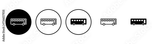 Bus icon set. bus vector icon