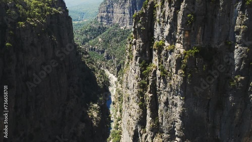Tazi Canyon Bilgelik Vadisi in Manavgat, Antalya, Turkey. aerial view photo