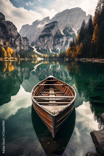 a boat on a lake