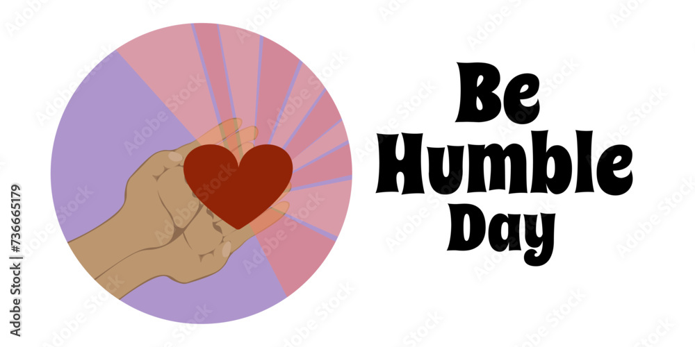 Be Humble Day, simple horizontal holiday poster or banner design