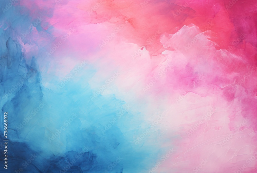 a blue and pink watercolor