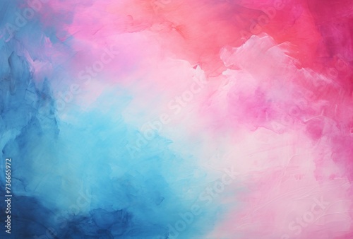 a blue and pink watercolor